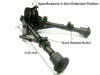 5 level 6"-9" rifle Bipod Fore grip Metal Mount TACTICAL folding Picatinny rail  by Ade Advanced Optics