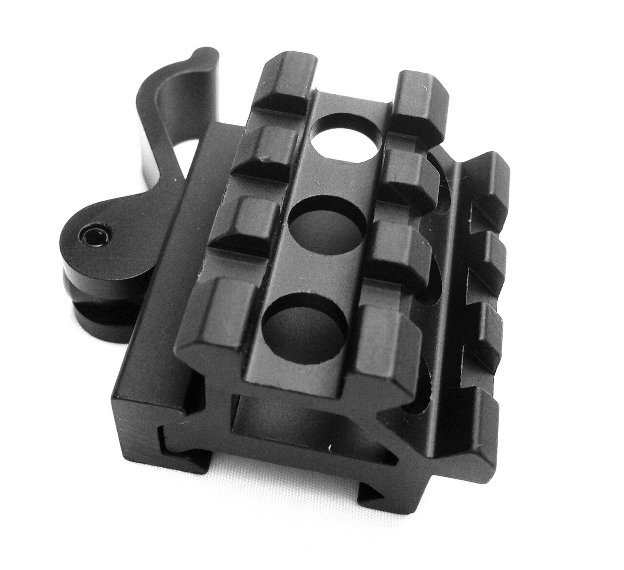 QD 3 Slot Angle Mount Quick Release Double Picatinny/Weaver Rifle See-Throu Rail