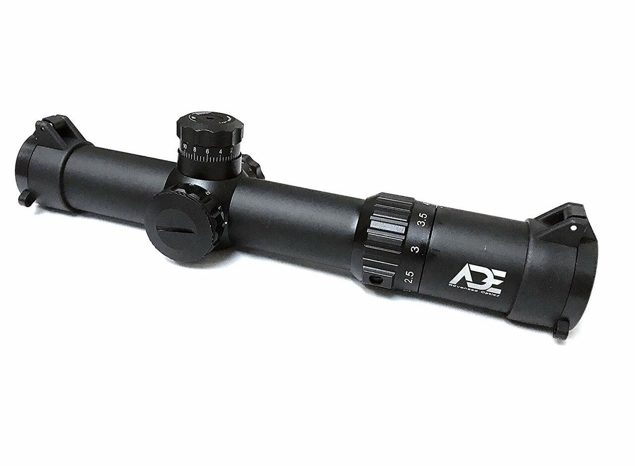 Ade Advanced Optics Gen2 30mm 1-4x24 Rifle Scope with Illuminated Mil Dot Reticle