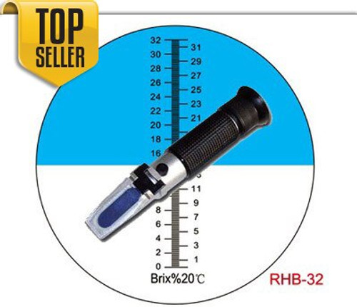 0-32%ATC Brix Refractometer Wine Beer CNC Fruit RHB-32ATC AdeAdvancedOptics