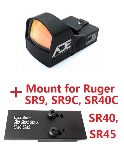Ade Advanced Optics Compact RD3-009 Red Dot Reflex Sight for Ruger SR9,SR9C,SR40C,SR40,SR45 Pistol
