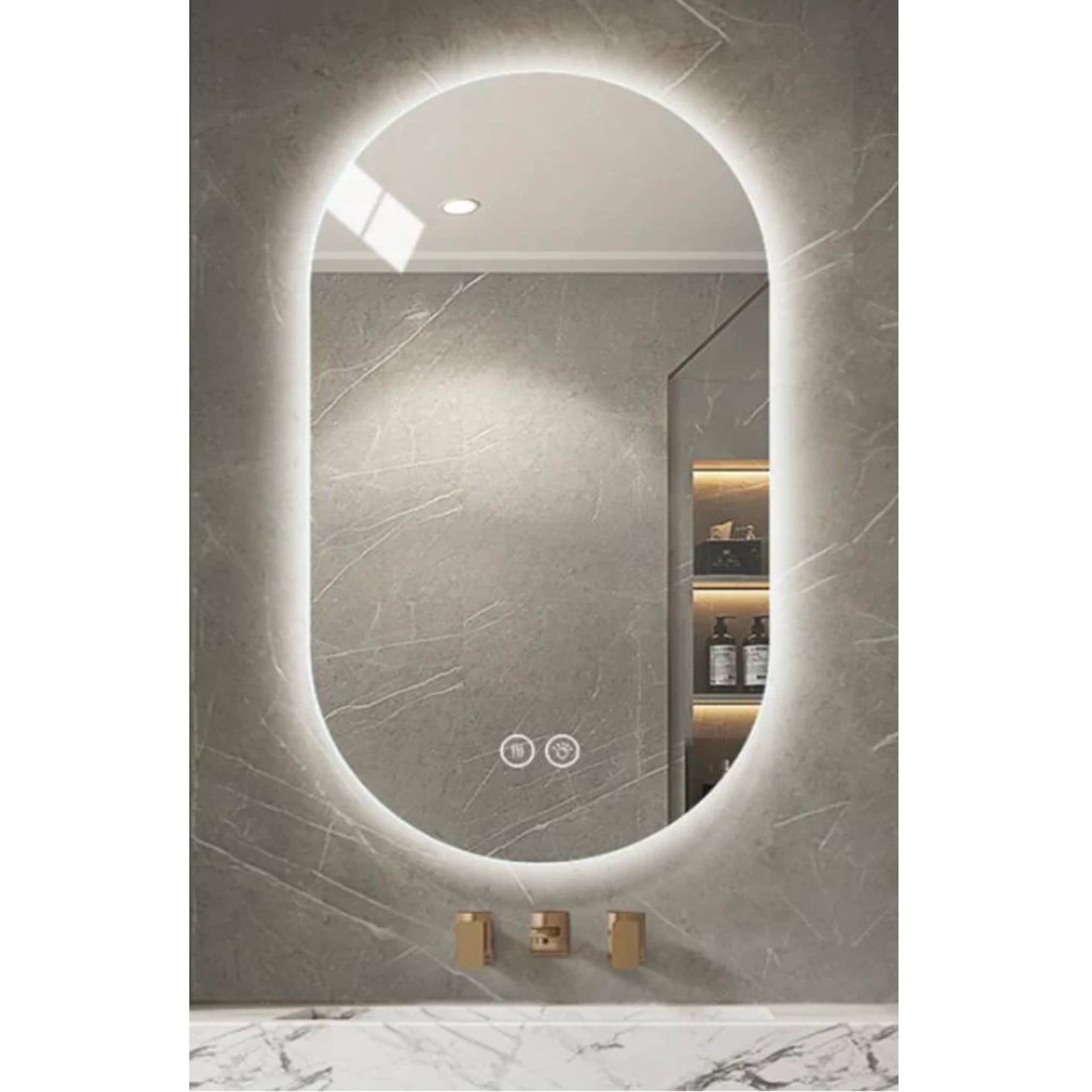 Smart LED Back-Lit Mirror Light Oval 600 X 900mm