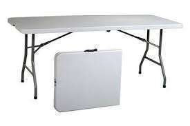 Lifestyle Folding Half Table 6ft White