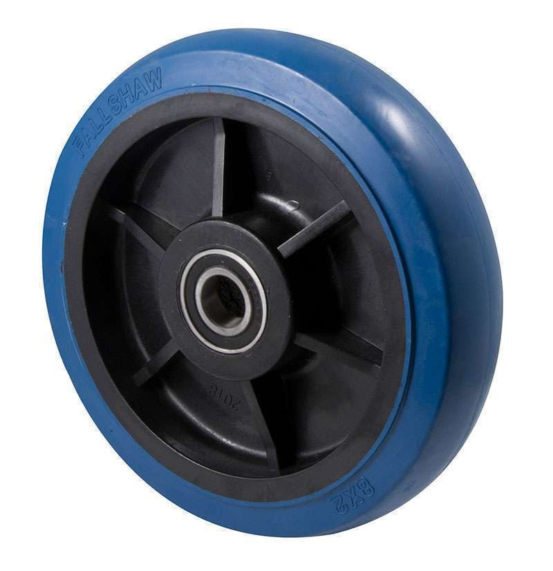 Fallshaw O Series Hi-Res Blue Rubber Wheel 200 x 50mm Precision Bearing 400kg