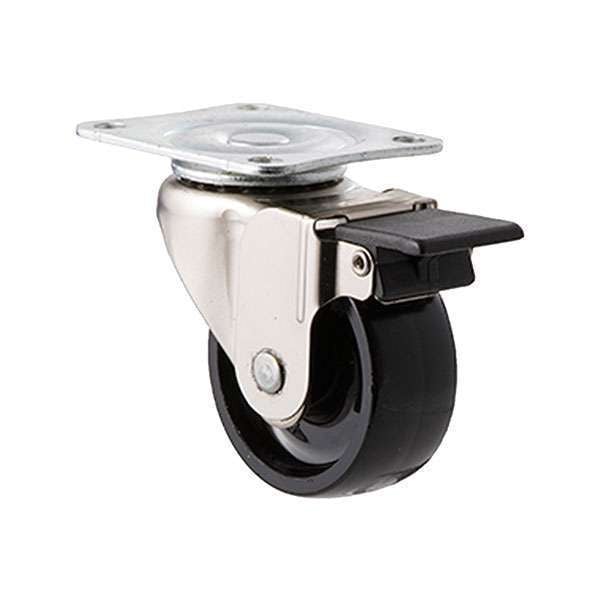 Fallshaw Light Duty Castor 50m Nylon Swivel Plate w/Brake 30kg