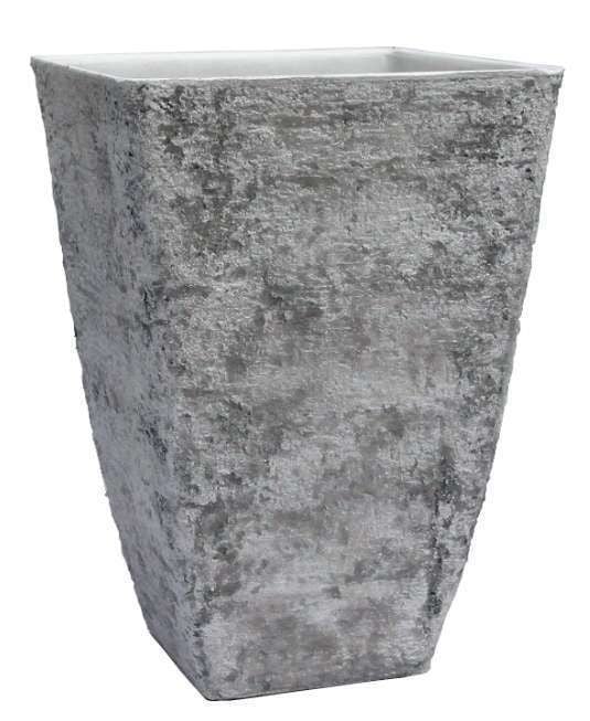 Bellan Sirus Square Vase Weathered Rock 48 x 48 x 68cm