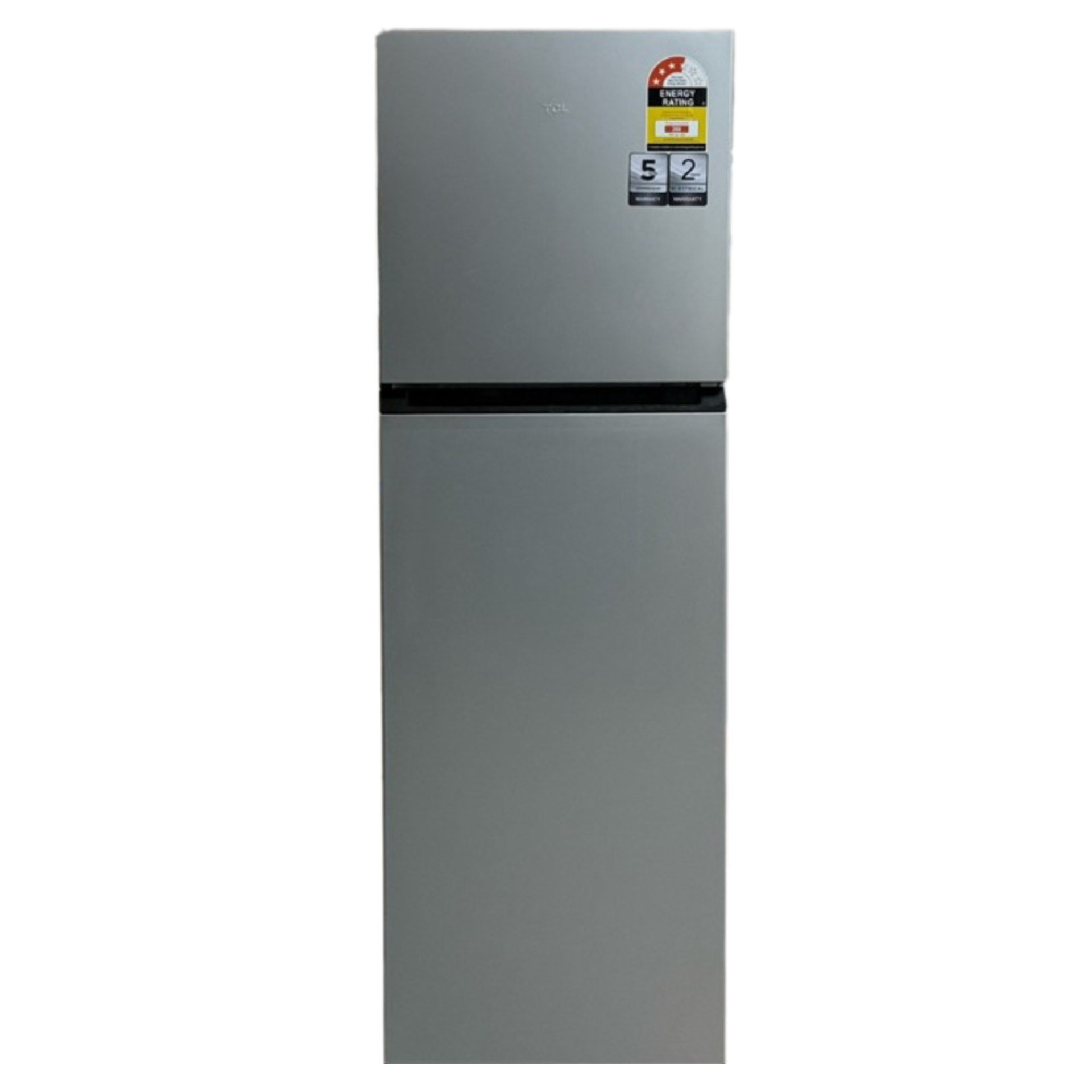 TCL Top Mount Fridge 2 Door 249L Silver