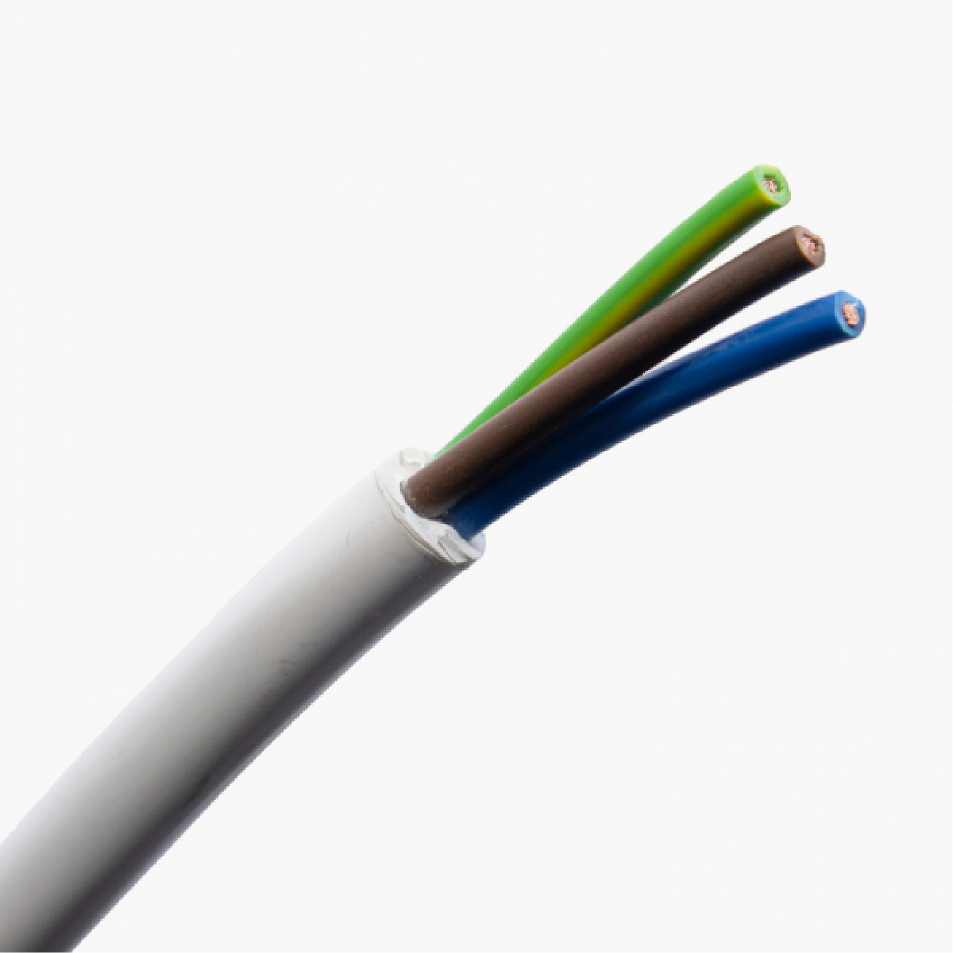 Cable 2 Core + Earth 0.75mm Grey Flex (500m Drum)**