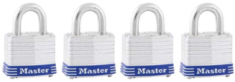 Master Padlock 1-1/2" Keyed Alike (4pk)