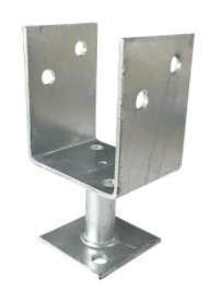 Post Anchor Half Stirrup 130 x 90mm x M10