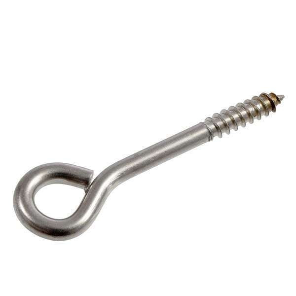 Eye Bolt Lag Screw 4" x 1/4" / 3-3/4" x 1/4" Zinc Plated