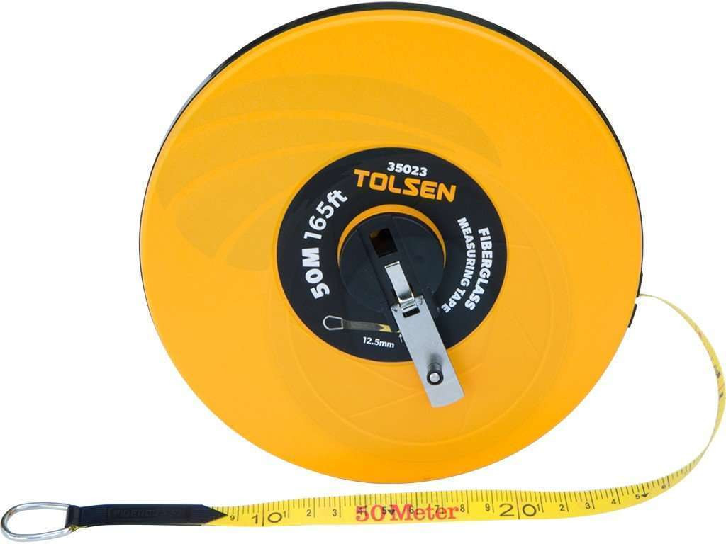 Tolsen F/Glass Measuring Tape 50m x 12.5mm