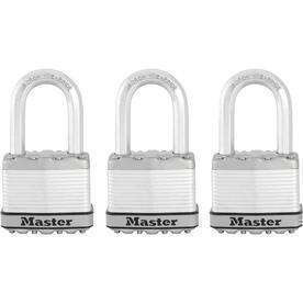 Master Padlock Magnum 1-1/2 Laminated Steel Shackle 3pk