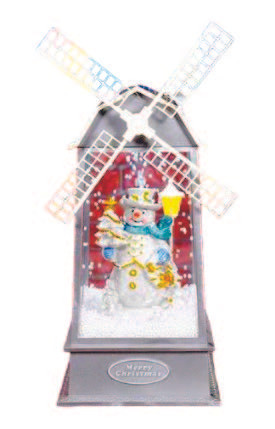 Xmas Square Snowy with Deco 16 x 38.5cm White
