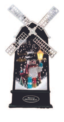 Xmas Square Snowy with Deco 16 x 38.5cm Green