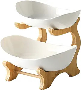 Double Layer Ceramic Bowl with Stand (2)