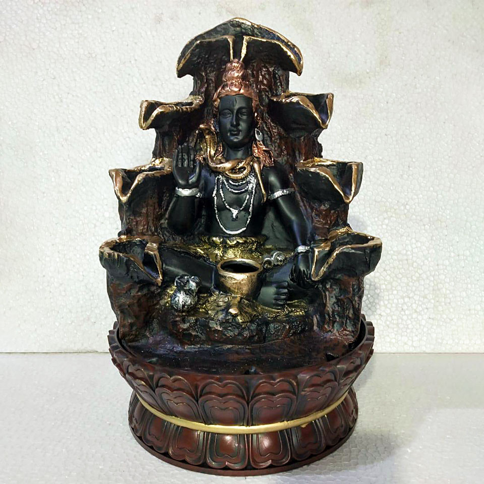 Shiv Fountain Statue 12"