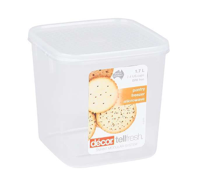 Decor Tellfresh Square 1.75L PVC Storage Box