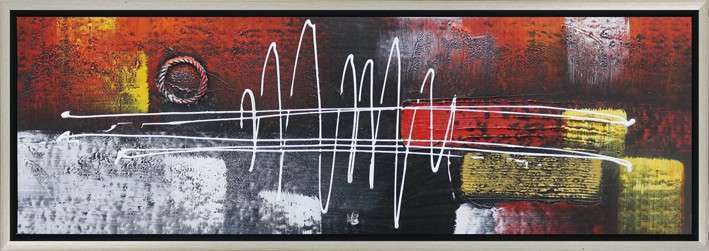 Picture Frame On Canvas 35 x 95cm Assorted
