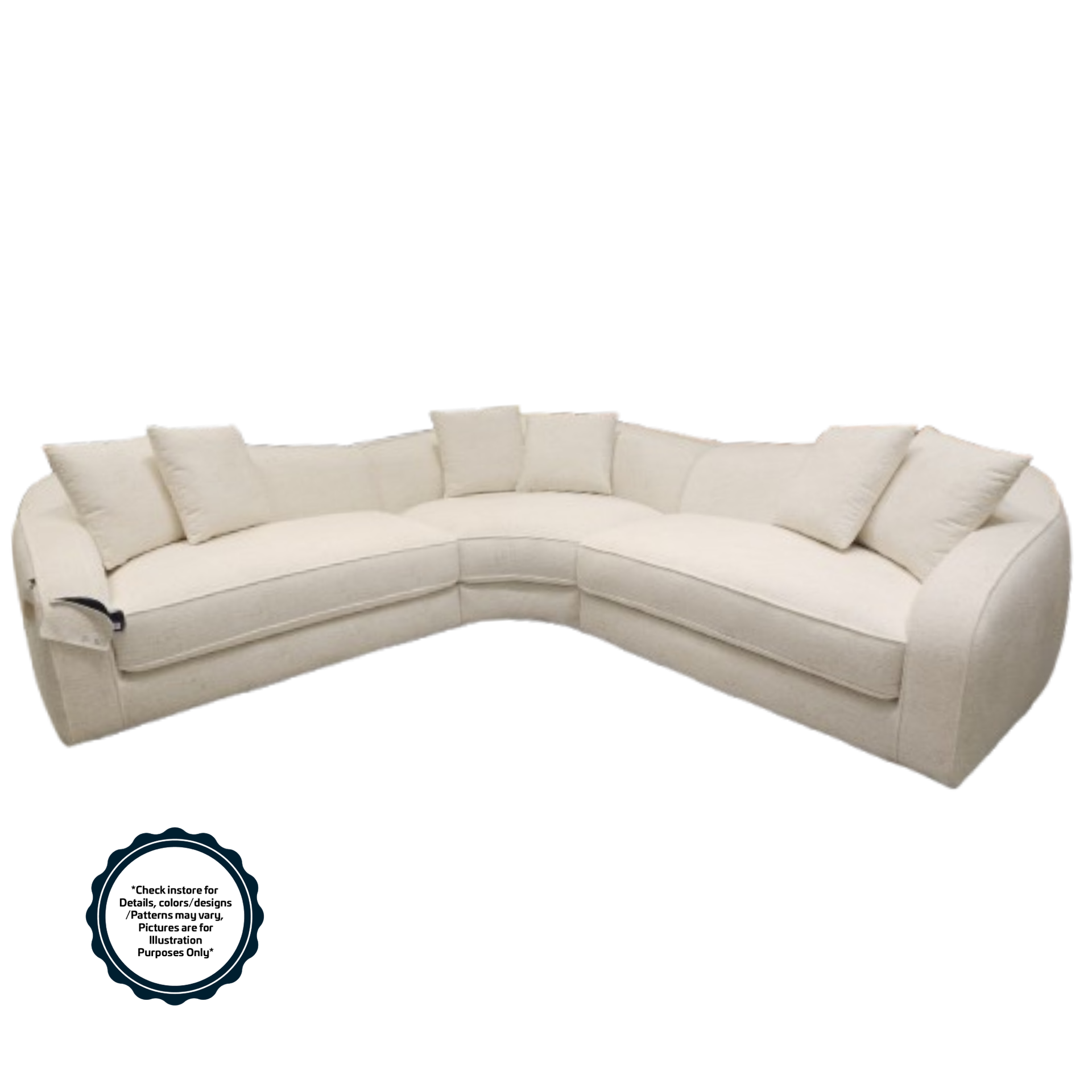 Luvliving Fabric 5 Seater Corner Sofa Light Brown #U7450S
