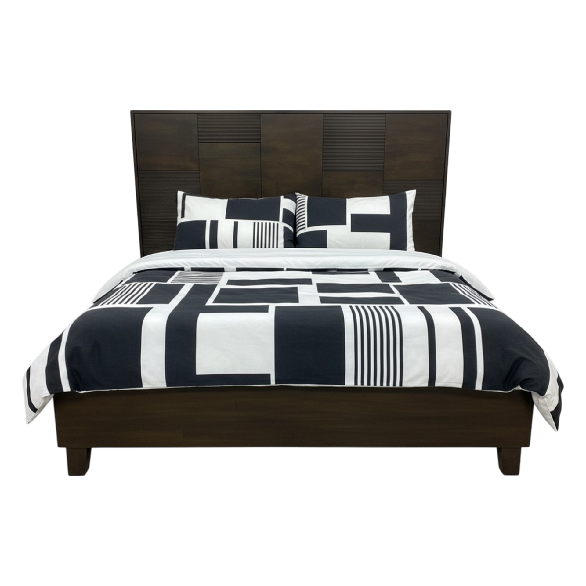 Vivian Woodbury Queen Bed L1980 x W1530 x H1400mm Patras Grey
