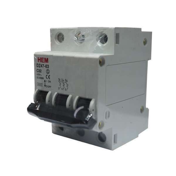 HEM Circuit Breaker 32A 3 Pole Din Rail MCB