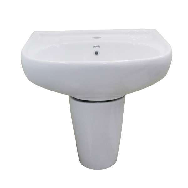 Inox Select Semi-Recessed Vanity Basin 1TH White