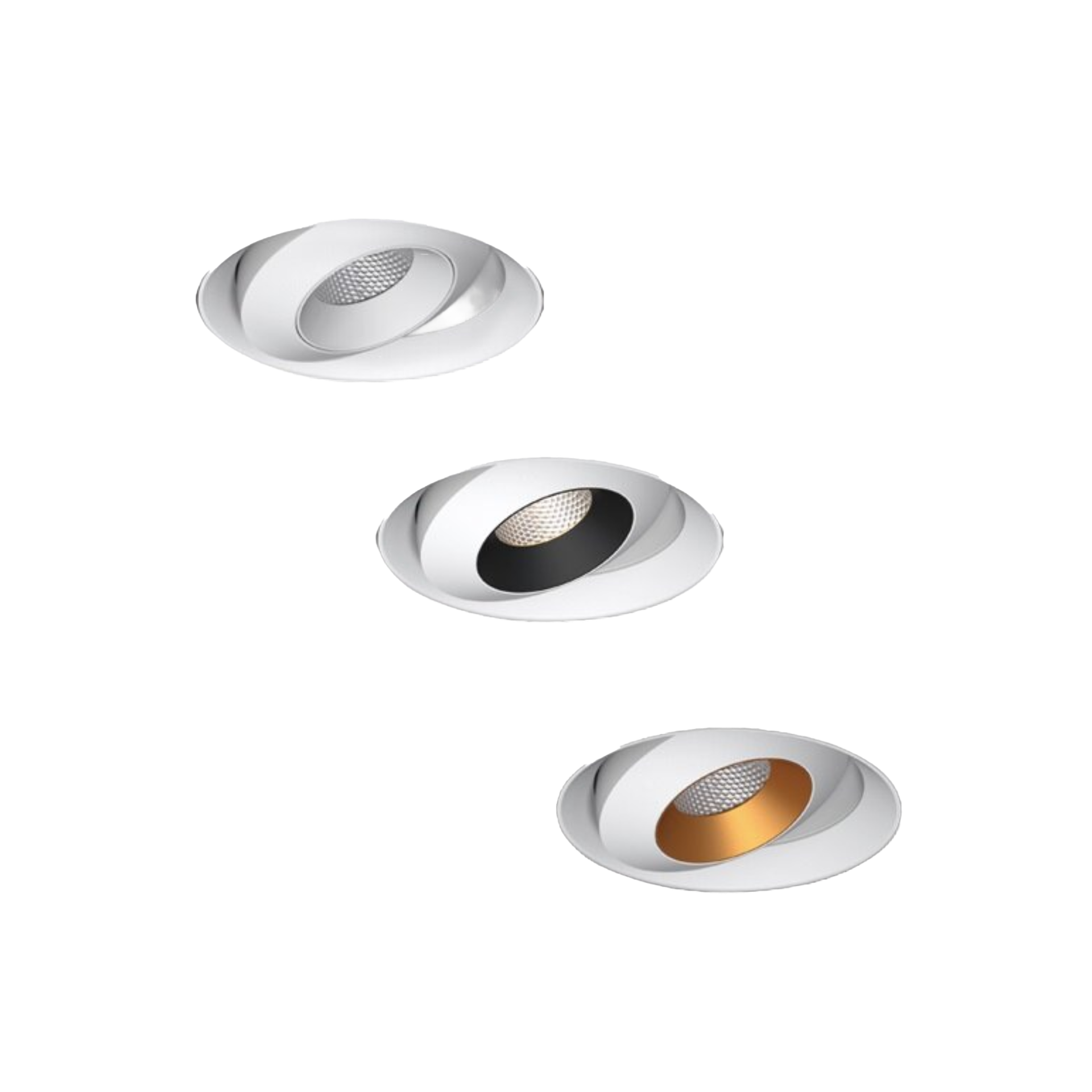 LED Downlight Recessed 9w 3K Triac-Dimmable 105 x H43mm Cutout: 93mm 36D White Reflector IP20