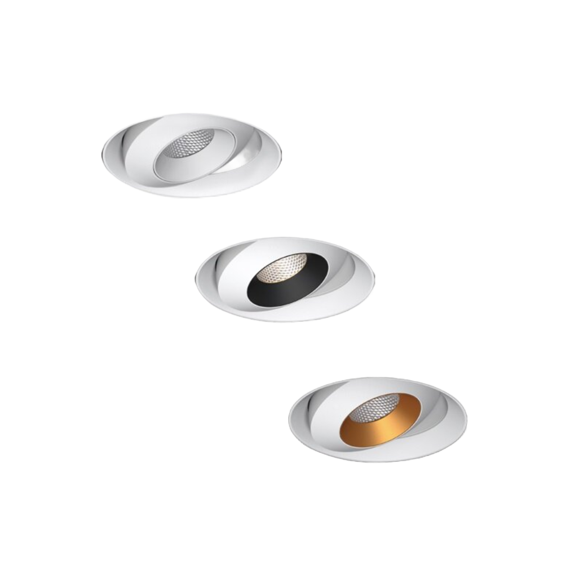 LED Downlight Recessed 9w 3K Triac-Dimmable 105 x H43mm Cutout: 93mm 36D Black Reflector IP20
