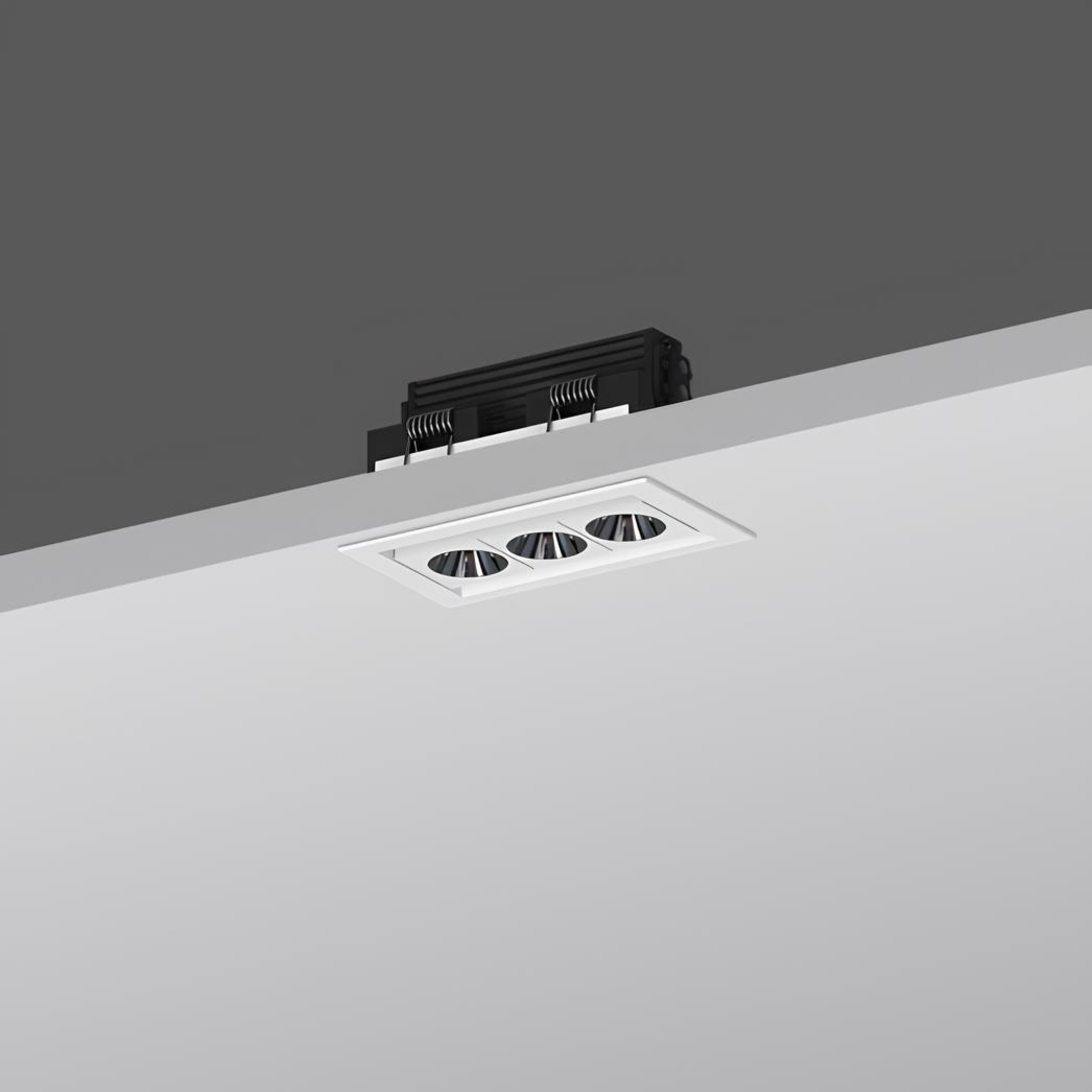 LED Downlight Recessed 7w 3K Non-Dimmable L78 x W44 x H43mm Cutout: 72 x 38mm 24D Beam Black IP20