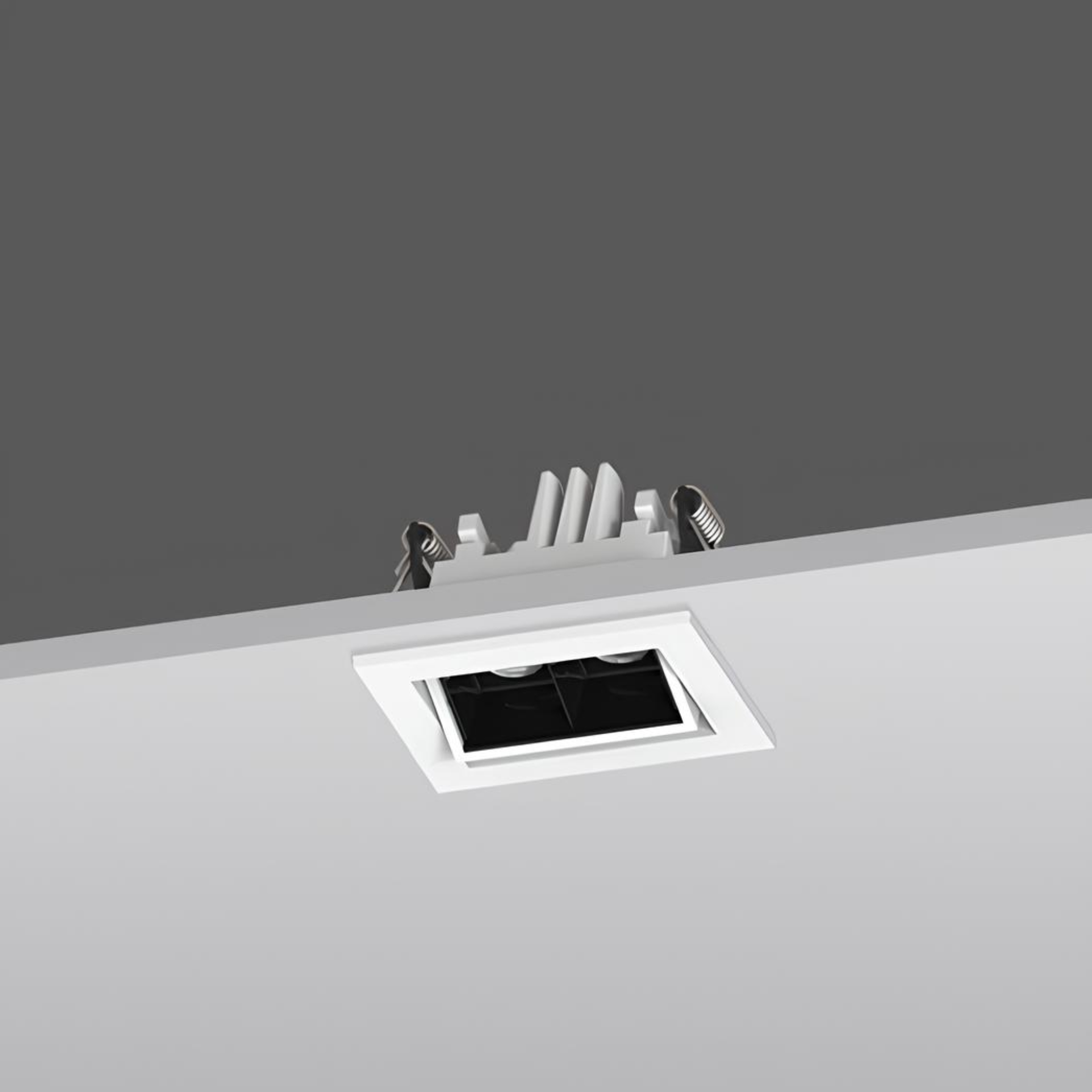 LED Downlight Recessed 5w 3K Non-Dimmable L76 x W64 x H55mm Cutout: 62 x 50mm 15D Beam Black IP20