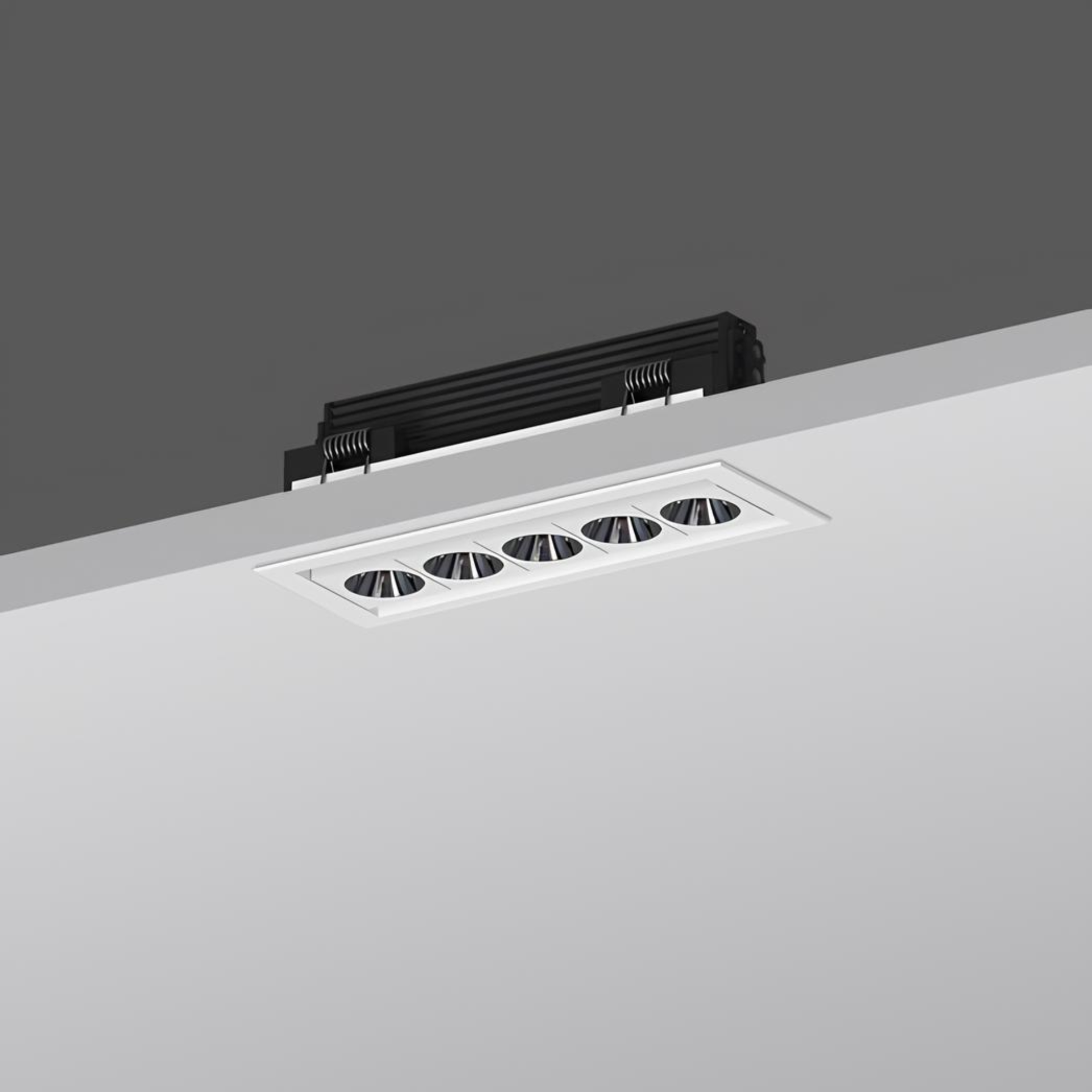 LED Downlight Recessed 12w 3K Non-Dimmable L118 x W44 x H42mm Cutout:112 x 38mm 36D Beam Black IP20