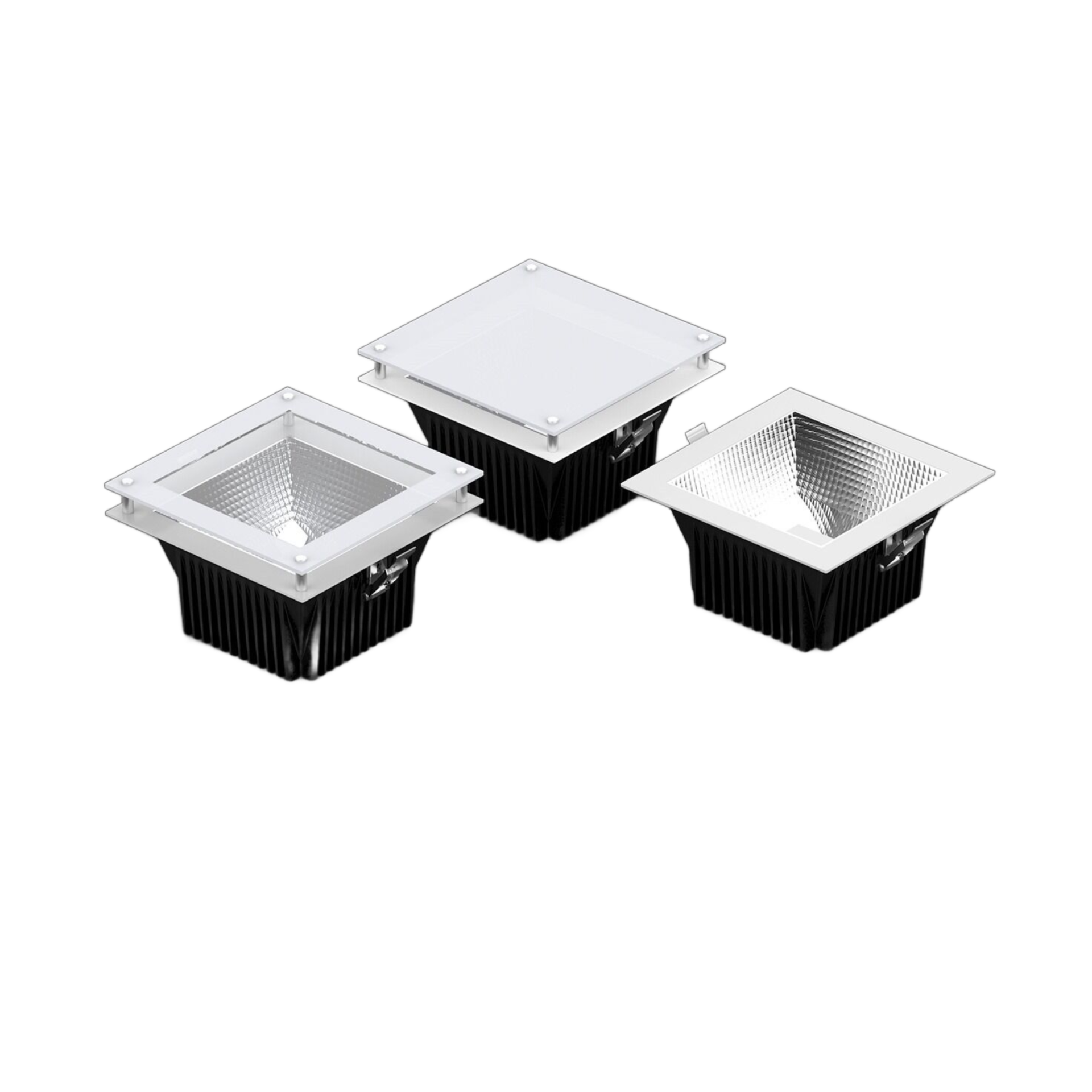 LED Downlight Recess 32w 3K Non-Dimmable L190x W190xH102mm Cutout:170x170mm 36D White IP44 G/Frosted