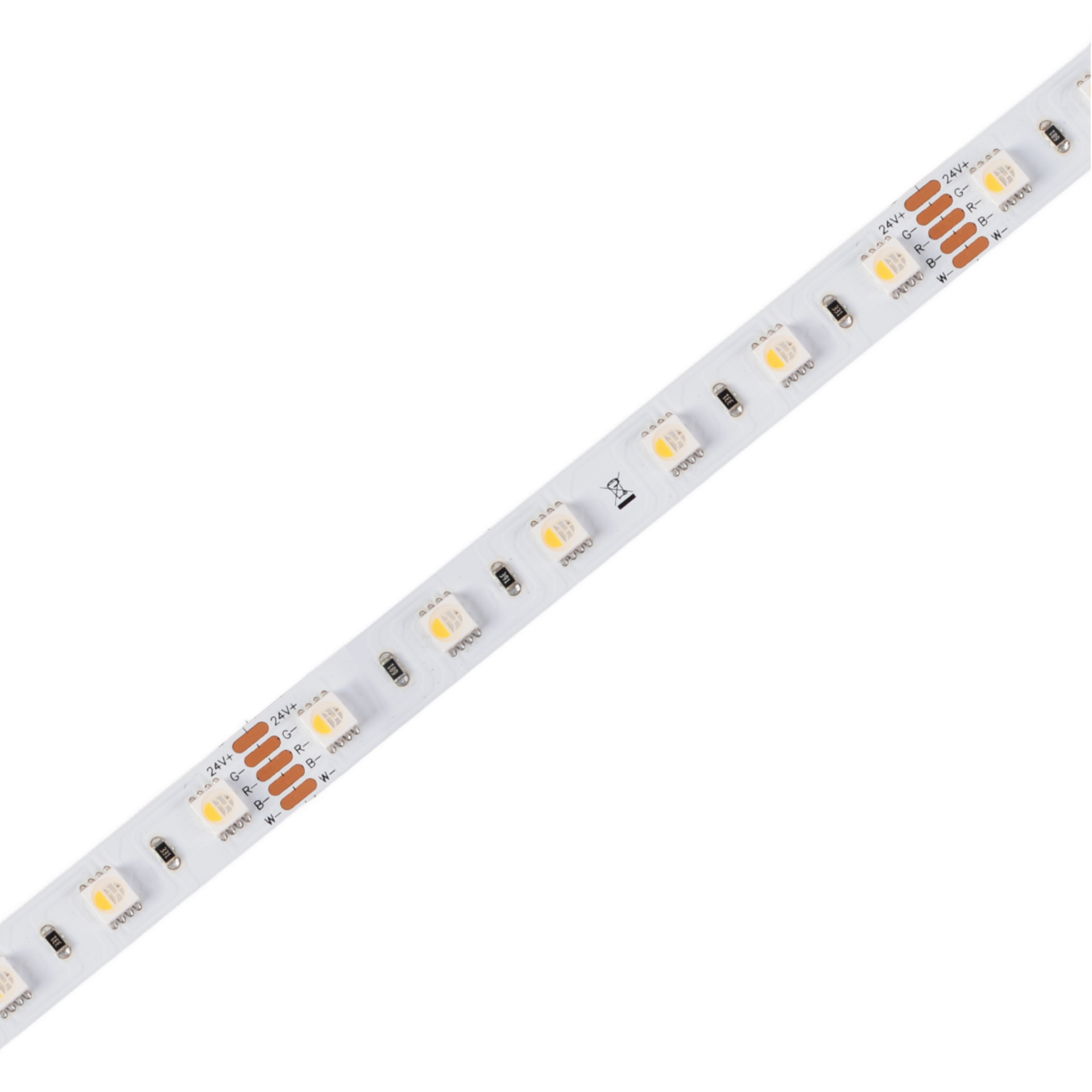 LED Strip 24V RGBW 16.8w/m RGB+4000K IP20 PCB-12mm Cutting Unit:100mm