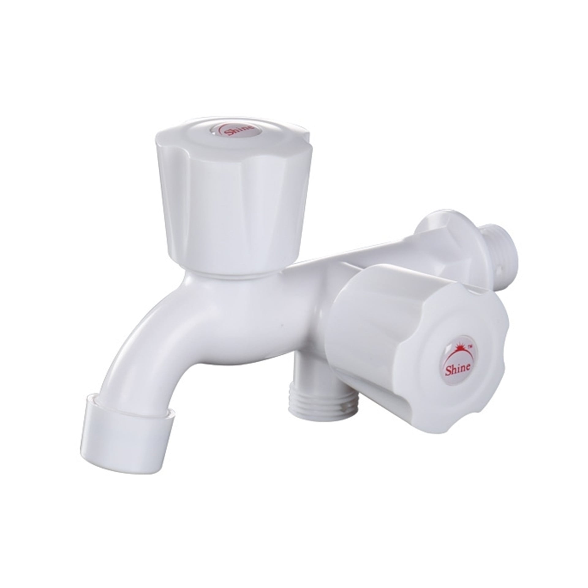 Shine Bib Cock with Thread White ( 2IN1)