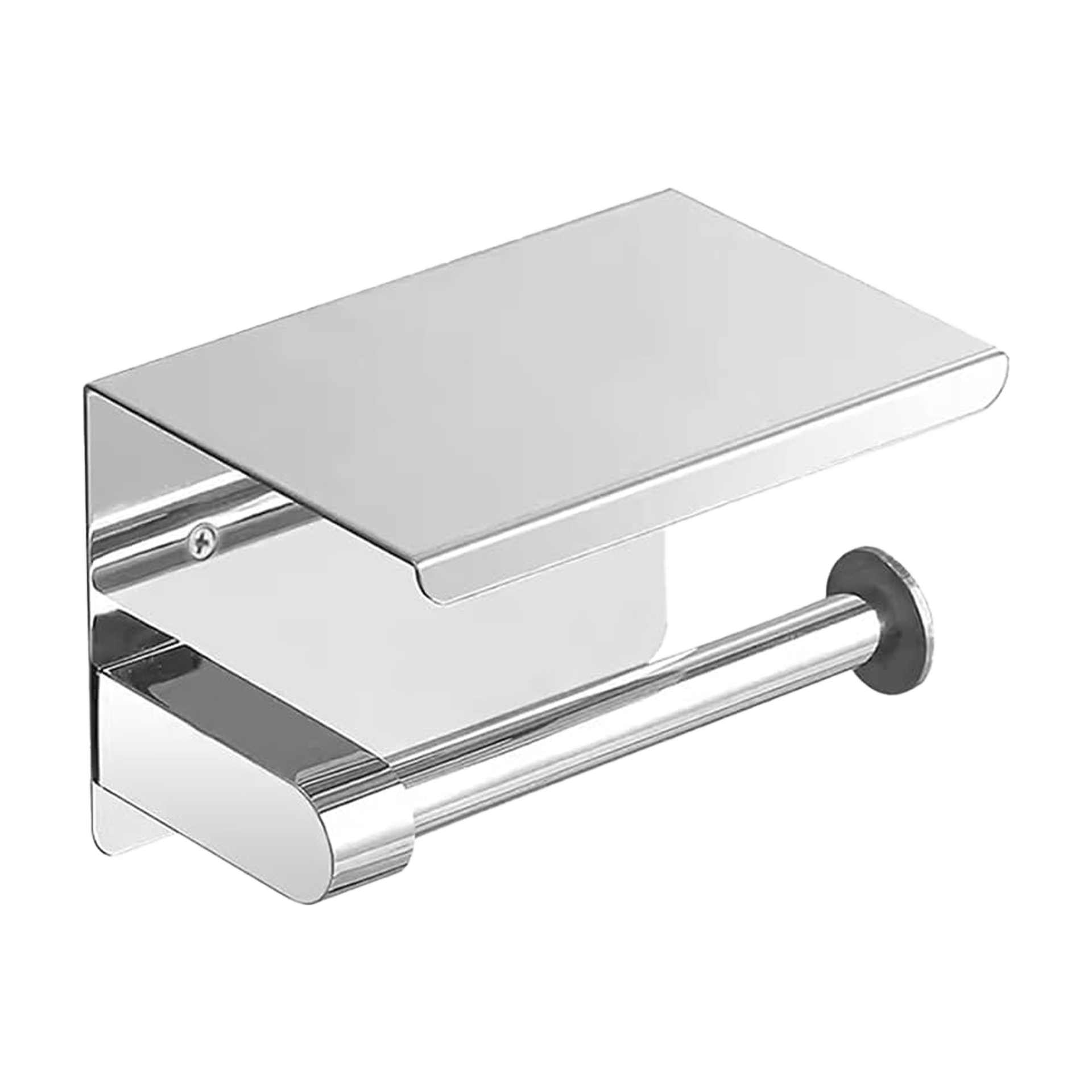 Toilet Paper Holder with  Rack 143 x 100 x 98mm Chrome