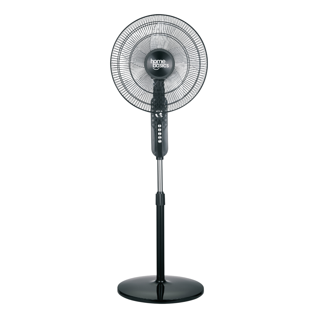Home Basics Stand Fan 5 Blades 16" 45W with 60min Timer