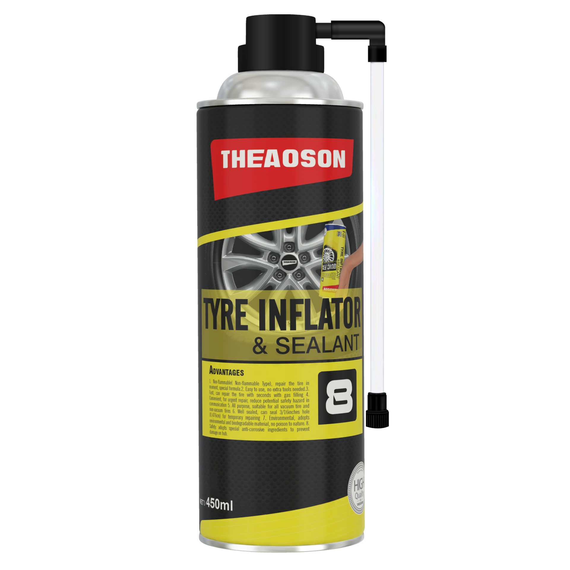 Theaoson Tyre Inflator & Sealant 450ml