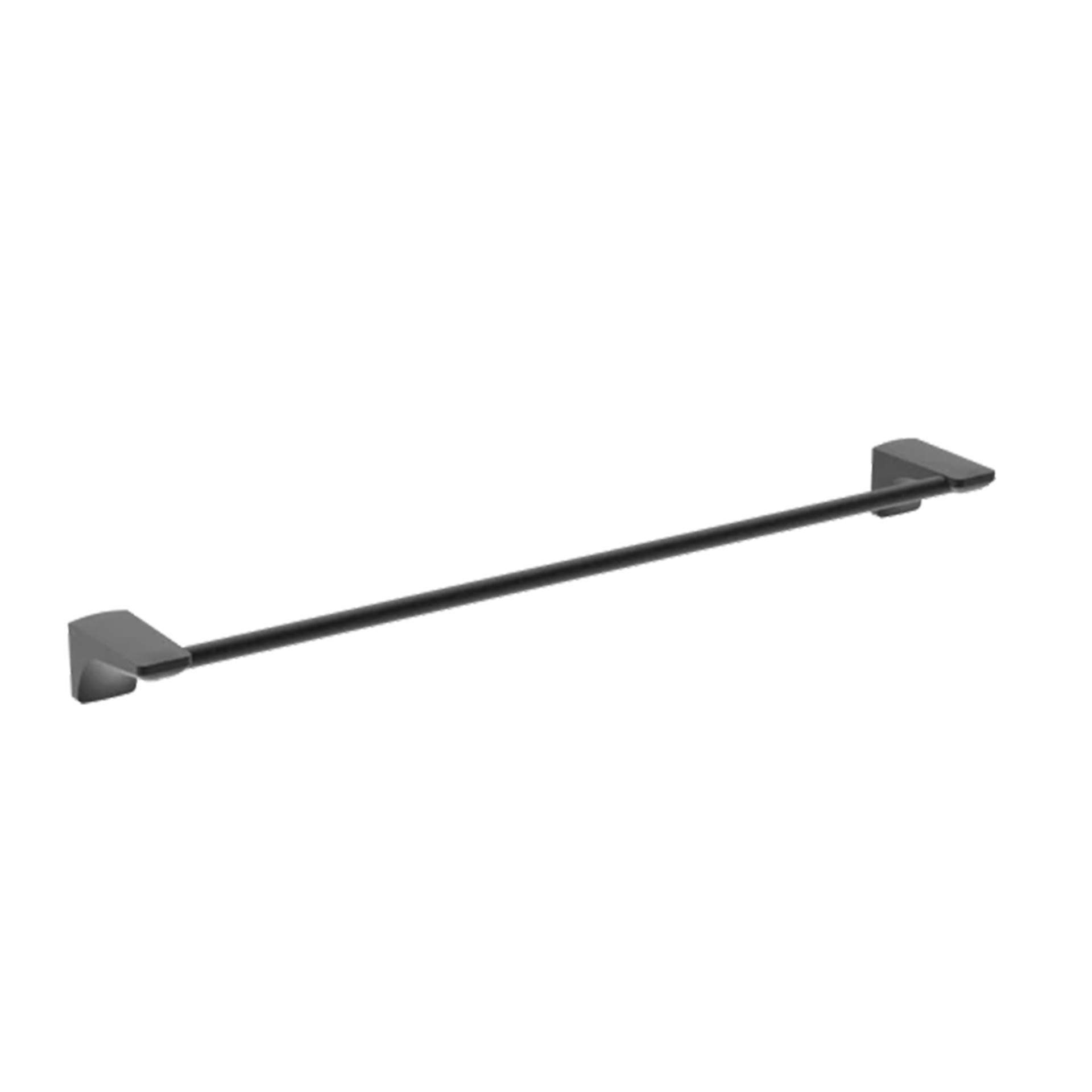 Venus II Single Towel Rail Matt Black 695 x 80mm