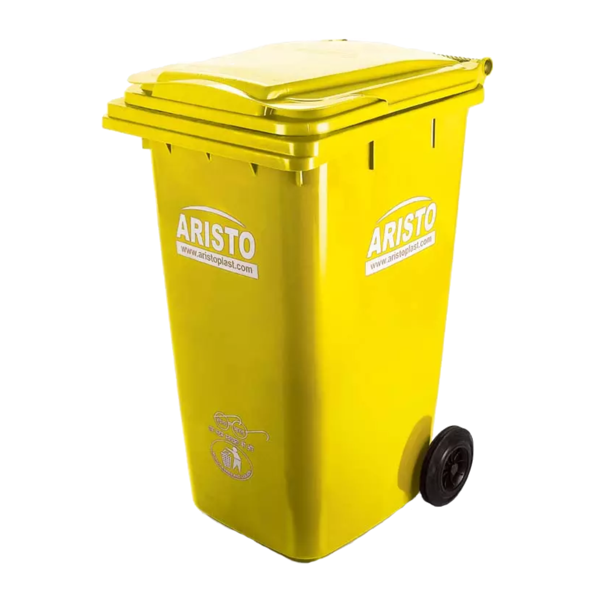 Aristo Waste Wheelie Bin 240L Yellow