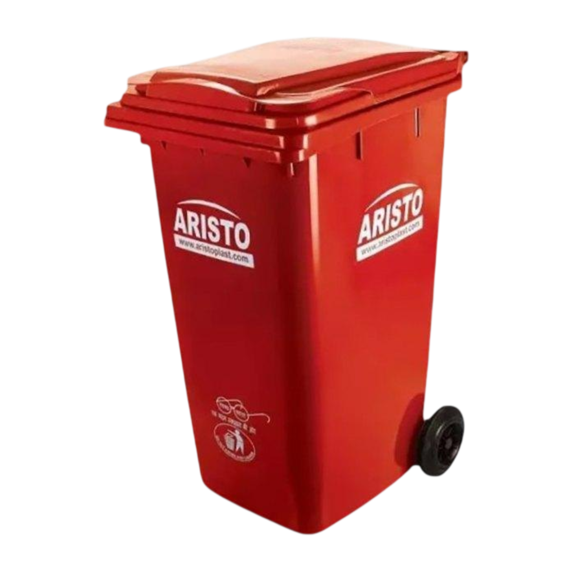 Aristo Waste Wheelie Bin 240L Red