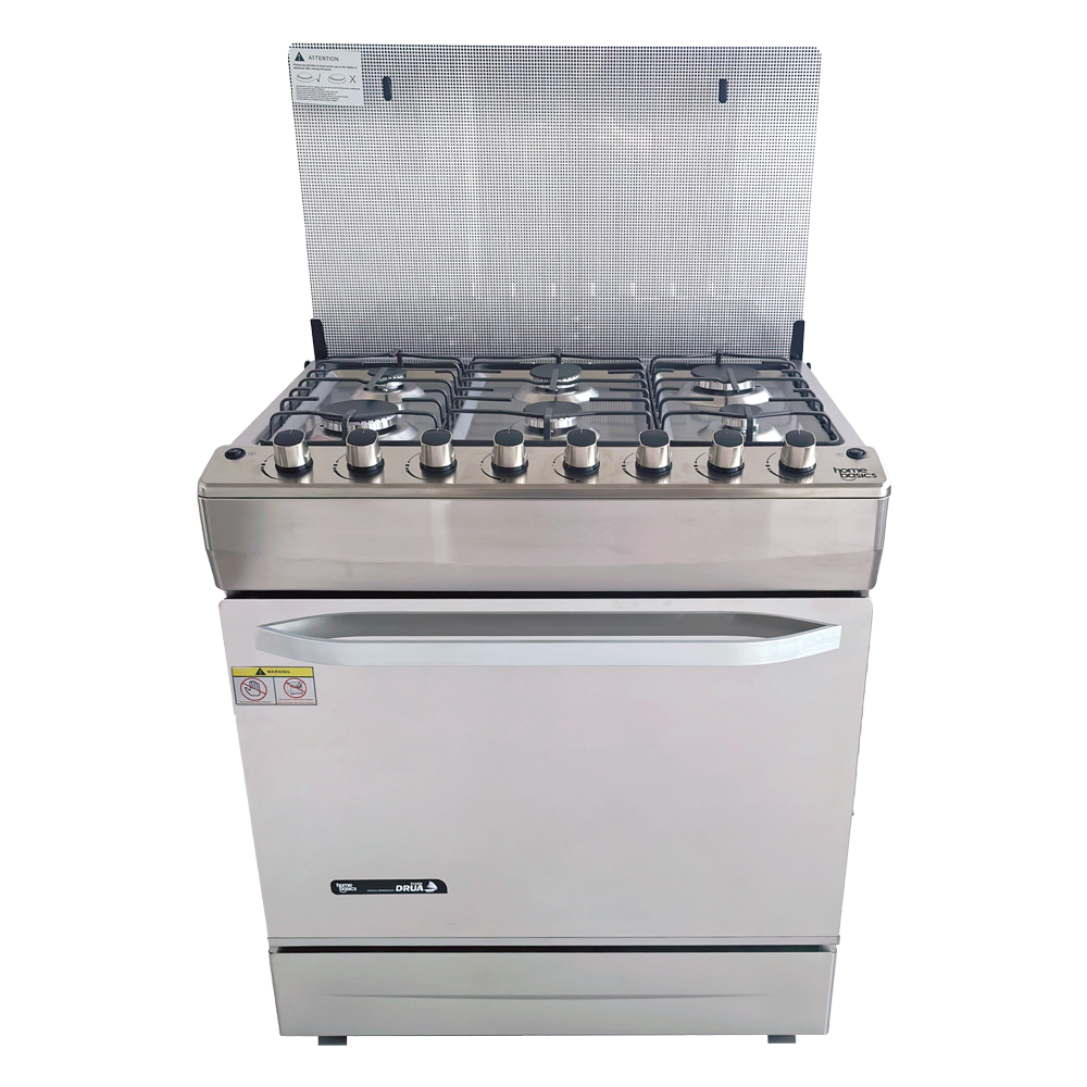 Home Basics Freestanding 6B Gas Stove with Gas Oven Silver