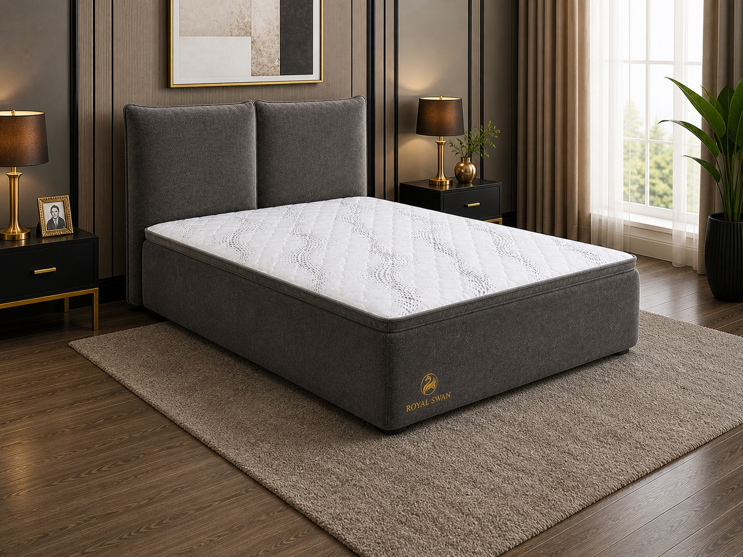 Royal Swan Compressed Bed Set King L1980 x W1830 x H420mm #80370-PRU