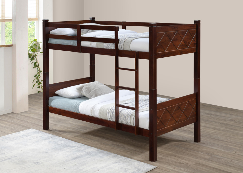 Art Piney Solid Wood Double Decker Bed L1880 x W920mm  Dirty Oak