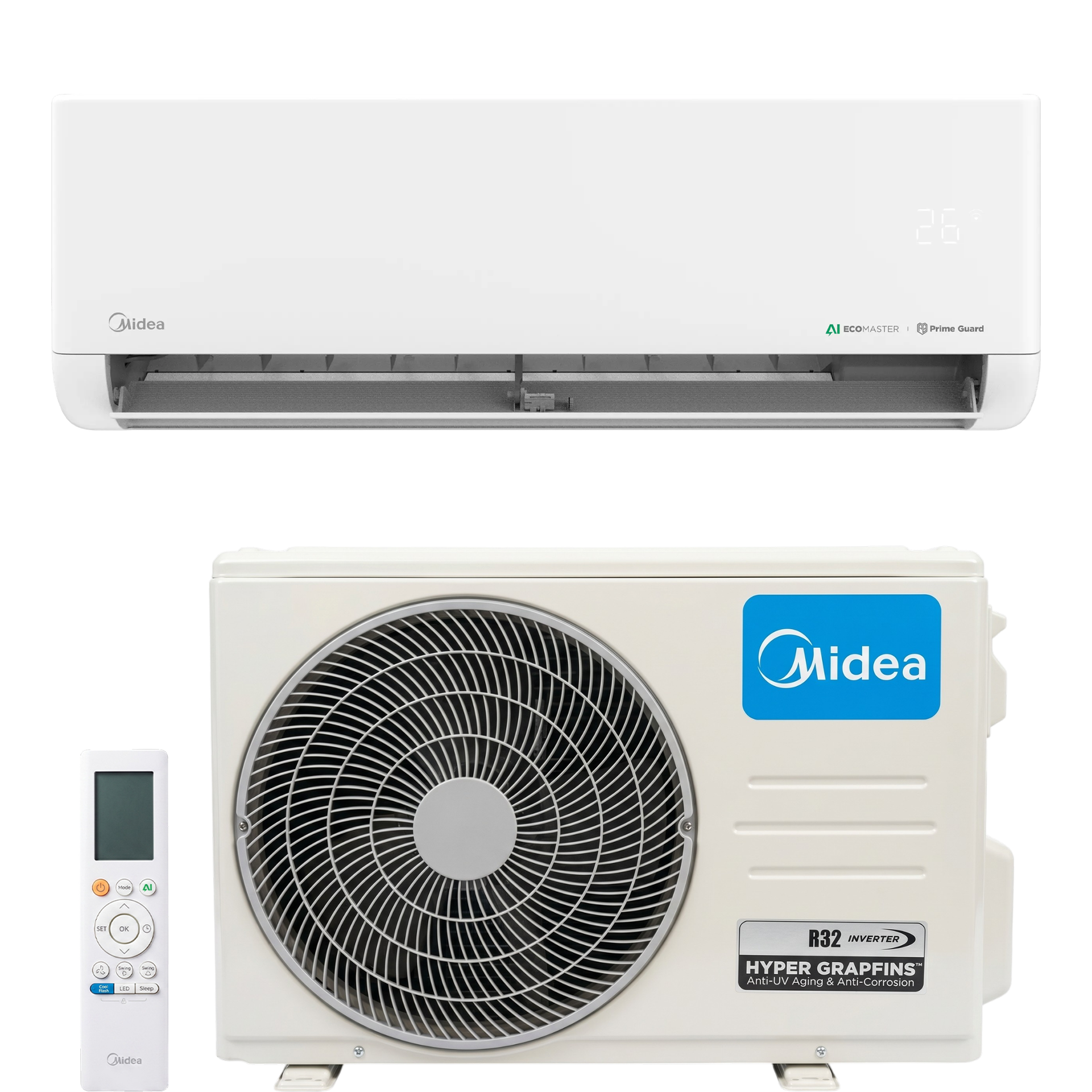 Midea Split Aircon 22K BTU R32 Inverter with 3m Kit