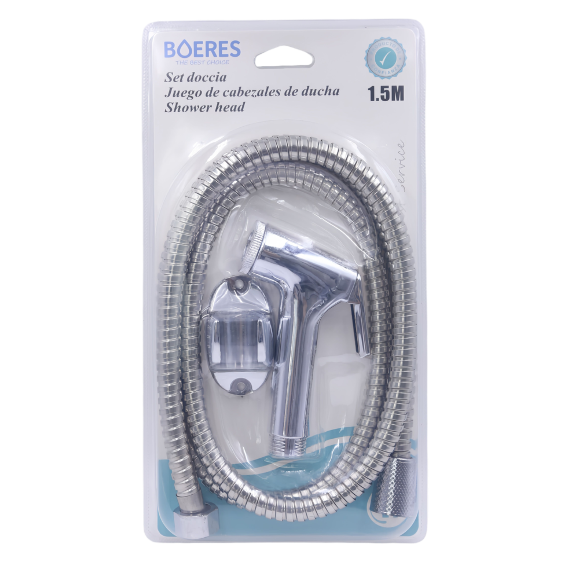 Boeres Bidet Set 1.5m hose ABS Chrome Plated