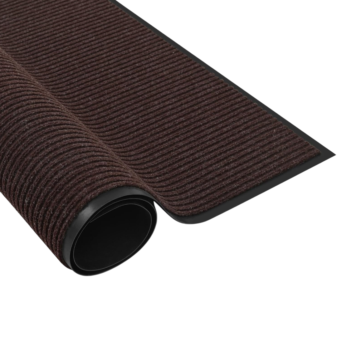 Mat with Rubber Backing 1.2m Wide 7mm Brown (Per Metre)