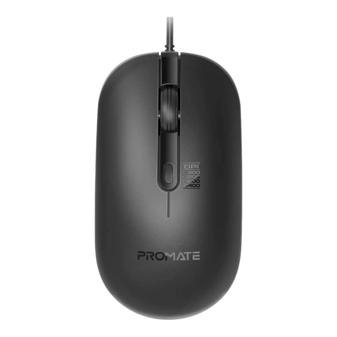 Promate MaxComfort Adjustable DPI Wired Mouse