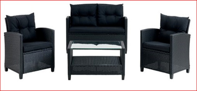 Bless Mora 2+1+1 Outdoor Sofa Set with Coffee Table