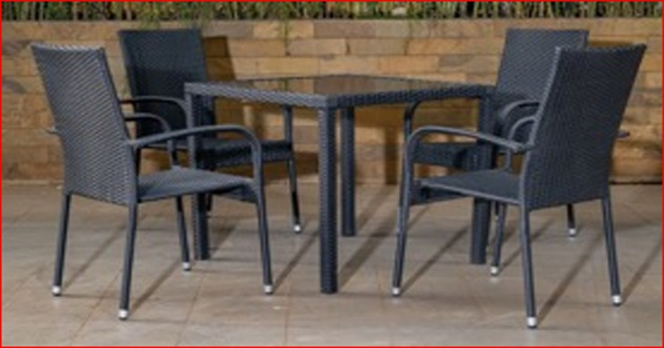 Bless Square Outdoor Dining 5pc Set